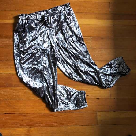 Jolt Crushed Velvet Joggers - Picture 3 of 5